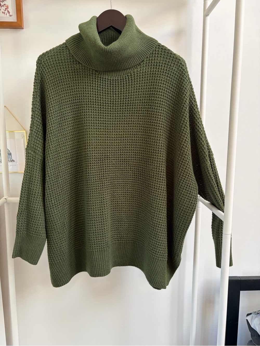 Vero Moda Green Chunky Turtleneck Sweater